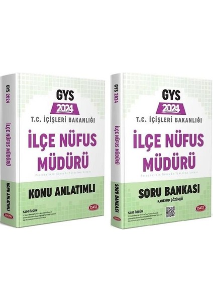 2024 GYS Içişleri Bakanlığı Ilçe Nüfus Müdürü Konu - Soru Bankası 2'li Set