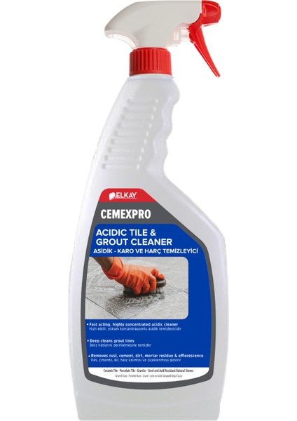 VH602 Cemex Pro Asit Içeren Karo ve Harç Temizleyici Sprey 500 ml