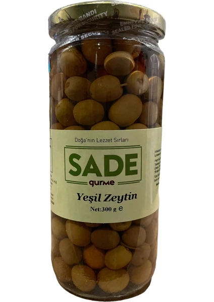 Sade Gurme Yeşil Zeytin 300 gr