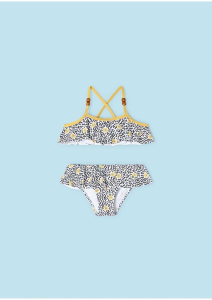 Kız Çocuk Fırfırlı Bikini Mayo