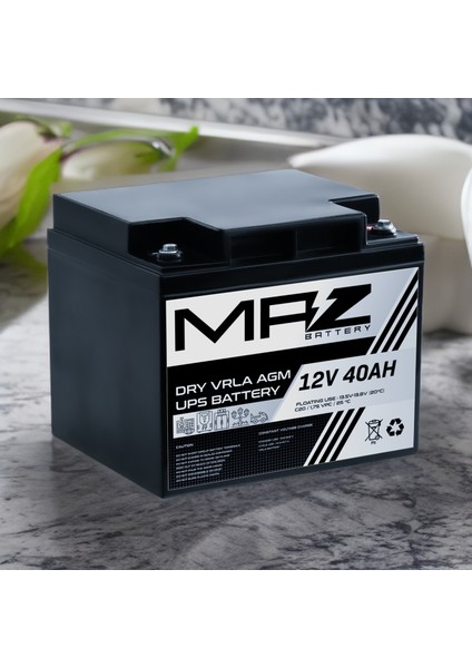 12 Volt 40 Amper (Ah) Kuru Agm Vrla Akü (Yeni Üretim) fiyatları