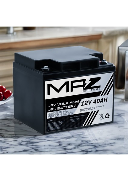 12 Volt 40 Amper (Ah) Kuru Agm Vrla Akü (Yeni Üretim) modelleri