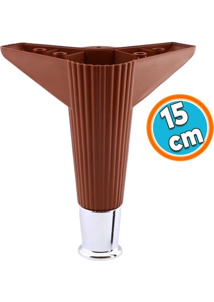Mobilya Takımı Kanepe Çekyat Sehpa Tv Ünitesi Koltuk Ayağı Baza Ayakları Ceviz Krom 15 cm