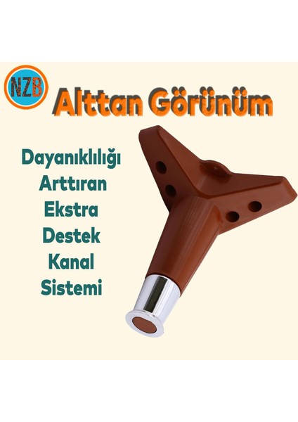 Mobilya Takımı Kanepe Çekyat Sehpa Tv Ünitesi Koltuk Ayağı Baza Ayakları Ceviz Krom 15 cm fırsatları