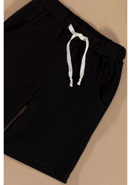 Kaplan Baskılı Siyah Tshirt Şort Takım modelleri