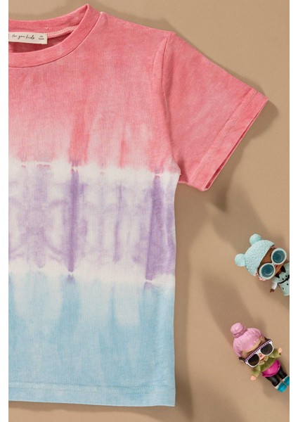 Batik Yıkamalı Pembe Tshirt Şort Takım modelleri