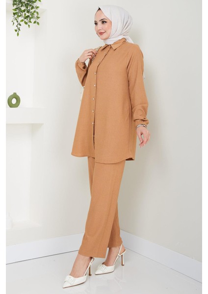 Bürümcük Gömlekli Takım Camel HM2394