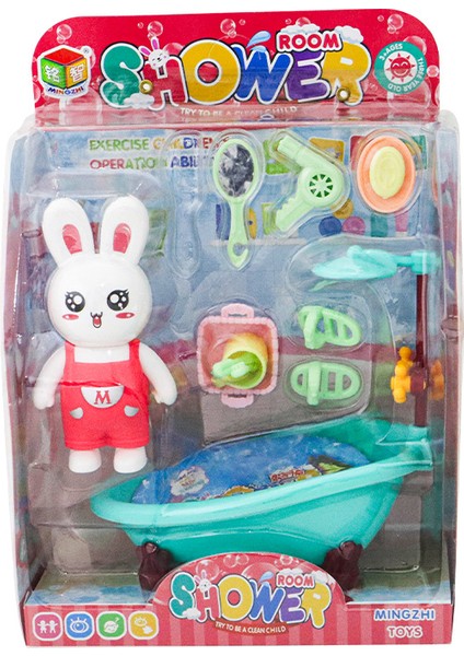 Minik Tavşan Banyoda Oyun Seti Aksesuarlı Banyo Seti