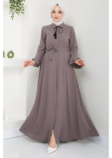 Kolu Volanlı Ferace Vizon Rengi HM2393