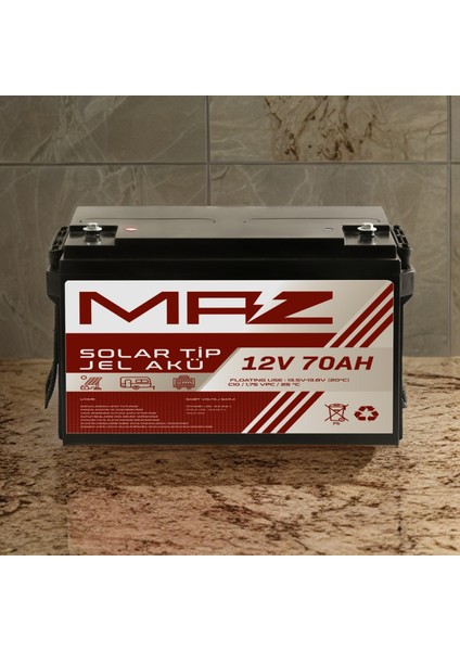 12 Volt 70 Amper (Ah) Solar Jel Akü (Güneş Paneli Akü) fiyatları