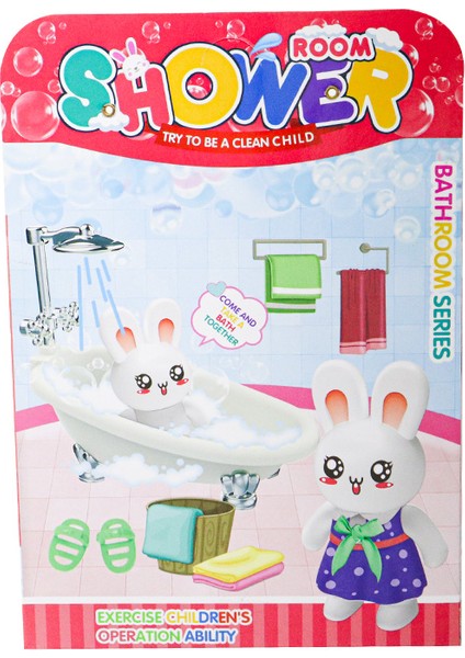 Minik Tavşan Banyoda Oyun Seti Aksesuarlı Banyo Seti modelleri