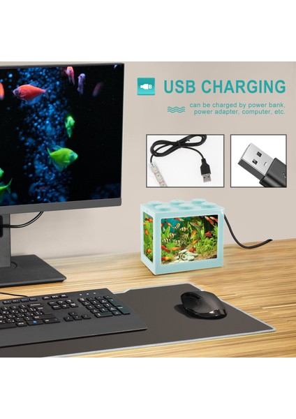 Açık Mavi Şeffaf Akvaryum (Yurt Dışından) fırsatları