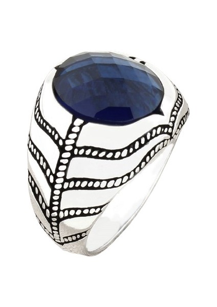 Erkek Yüzük Gümüş 925 Oriyental Tasarım