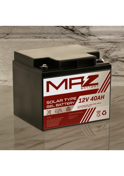 12 Volt 40 Amper Solar Jel Akü 12V 40AH (Yeni Üretim) fiyatları