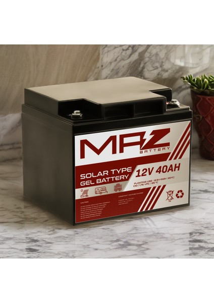 12 Volt 40 Amper Solar Jel Akü 12V 40AH (Yeni Üretim) indirimleri