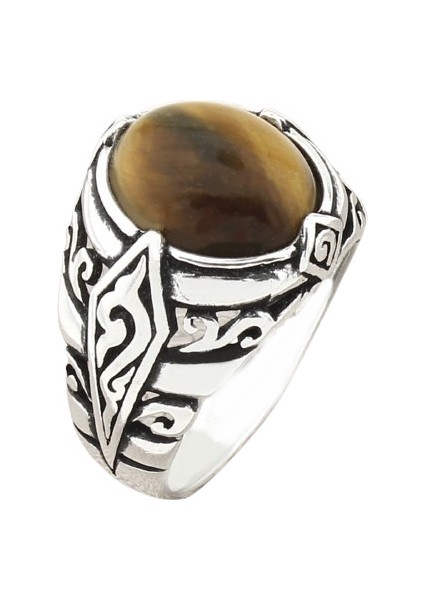 Erkek Yüzük Gümüş 925 Oriyental Tasarım