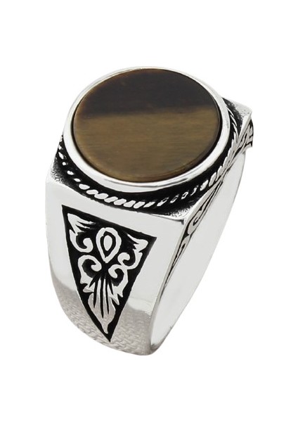 Erkek Yüzük Gümüş 925 Oriyental Tasarım