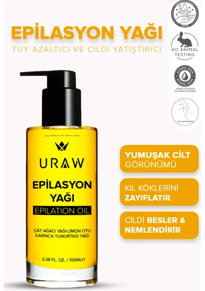 Epilasyon Yağı ( Tüy Azaltan ve Incelten Nemlendirici Bakım Yağı ) ( 100 ml )