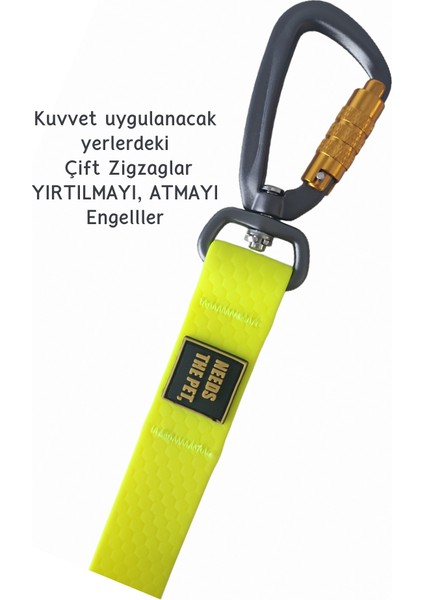 Su Geçirmez Güçlü Kancalı Sarı Köpek Gezdirme Kayışı 2M