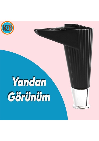 Mobilya Takımı Çekyat Kanepe Sehpa Tv Ünitesi Koltuk Ayağı Baza Ayak Siyah Krom 15 cm indirimleri