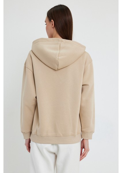 Bej Hoodie, Oversize Hoodie, Kadın Hoodie, Cepsiz Hoodie indirimleri