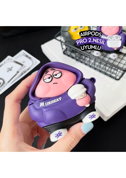 2'li Set - Pro 2. Nesil Hoodie Patrick Yıldız ve Hoodie Sünger Bob Uyumlu Kulaklık Kılıfı Seti modelleri
