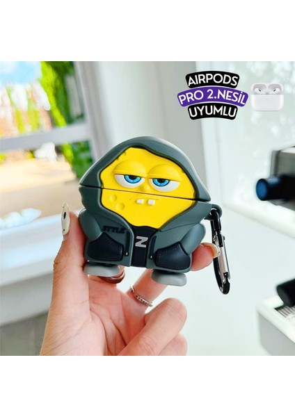 2'li Set - Pro 2. Nesil Hoodie Patrick Yıldız ve Hoodie Sünger Bob Uyumlu Kulaklık Kılıfı Seti fırsatları