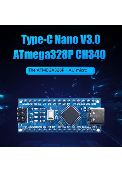 CH340 ATMEGA328P Mikrodenetleyici Geliştirilmiş Sürüm ile Uyumlu Type-C Geliştirme Kartı (Yurt Dışından)
