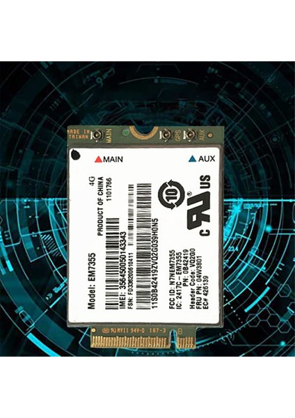 EM7355 04W3801 4g Lte Wwan Kartı + Anten GOBI5000 X240 W540 T440P T431S T540P X1 Karbon 4g Modülü (Yurt Dışından) modelleri
