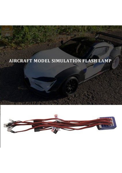 12 LED Aydınlatma Kiti Direksiyon Fren Simülasyon Flaş Işığı 1/10 Ölçekli Modeller Için Rc Araba Yokomo Eksenel (Yurt Dışından)