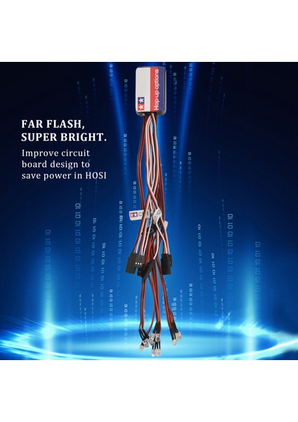 12 LED Aydınlatma Kiti Direksiyon Fren Simülasyon Flaş Işığı 1/10 Ölçekli Modeller Için Rc Araba Yokomo Eksenel (Yurt Dışından)