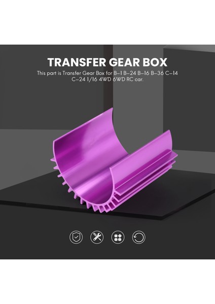 1/16 4WD 6WD Q60 Q6(Siyah) Için 370 Motorlu Yükseltilmiş Metal Transferi (Yurt Dışından)