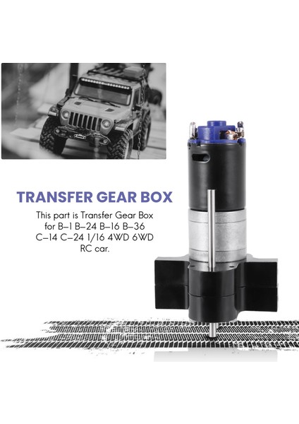 1/16 4WD 6WD Q60 Q6(Siyah) Için 370 Motorlu Yükseltilmiş Metal Transferi (Yurt Dışından)