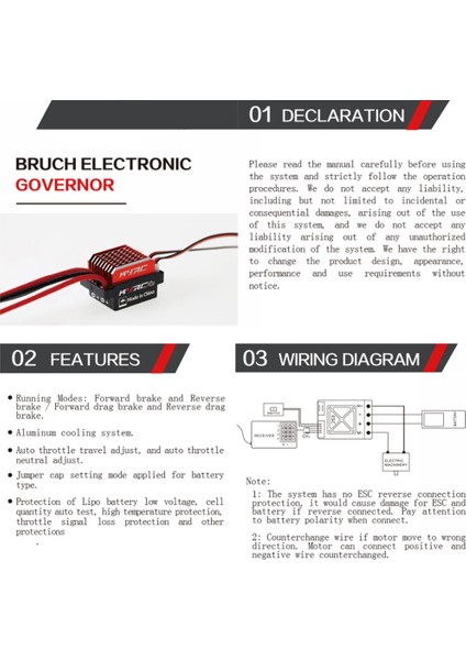 60A Su Geçirmez Fırçalanmış Esc Hız Kontrol Cihazı Ileri Geri Fren 1/10 Rc Paletli Trx4 Eksenel SCX10 (Yurt Dışından) indirimleri