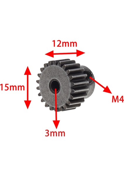 Motor Dişli Pinyon Dişli 104001 1/10 Rc Araba Yükseltme Parçaları Aksesuarları (Yurt Dışından)