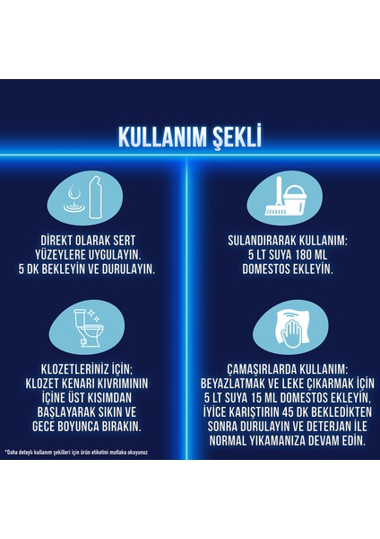 Yoğun Kıvamlı Çamaşır Suyu Maksimum Hijyen Dağ Esintisi 750 ml x 6 Adet