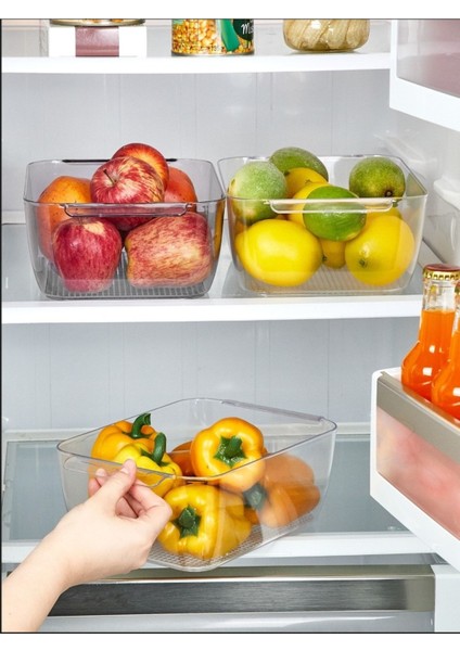 Buzdolabı Içi Düzenleme Kutusu, Meyve, Sebze Sepeti, Düzenleyici, Organizer 2,4 Lt