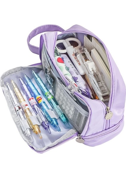 Büyük Kapasiteli Kalem Kutusu Çift Katmanlı Kalem Kutusu Kalem Kutusu Kırtasiye Kutusu Kırtasiye Çantası (Yurt Dışından)