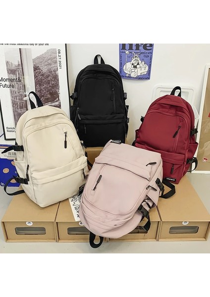 Pembe 32CMX19CMX45M Moda Sırt Çantası Kadınlar Için 2022 Su Geçirmez Naylon Okul Sırt Çantası Kadın Üniversite Öğrenci Çantası Unisex Anti Hırsızlık Seyahat Sırt Çantası (Yurt Dışından) modelleri