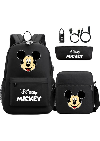 04 44CMX27CMX13CM Yeni Mickey Minnie Mouse 3 Adet USB Anti-Hırsızlık Kilidi Erkek Kız Çocuklar Okul Kitap Çantaları Seyahat Sırt Çantası Omuz Çantası Kalem Çantası (Yurt Dışından) fiyatları