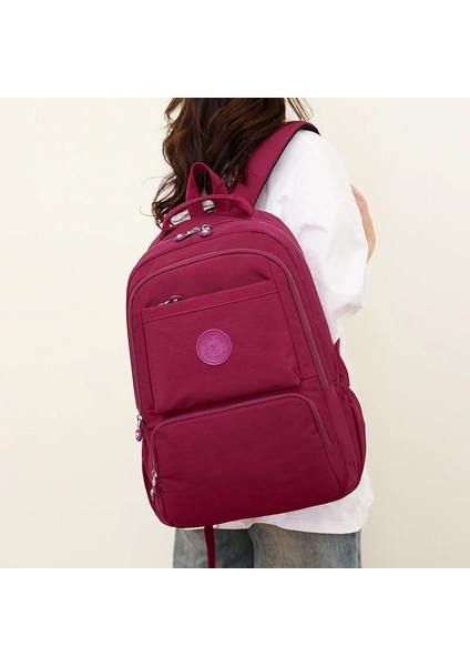 Derin Mavi L34CMH46CMW18CM 2023 Yeni Sevimli Naylon Kadın Günlük Alışveriş Çok Cep Sırt Çantaları Su Geçirmez Anti-Hırsızlık Basit Kolej Çantası Gençlik Kız Sırt Çantaları (Yurt Dışından) fiyatları