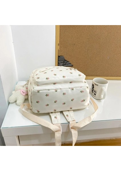 Mavi Küçük Naylon Kadın Sırt Çantaları Rahat Hafif Sırt Çantası Anti-Hırsızlık Sırt Çantası Peluş Ayı Charm Kızlar Için (Yurt Dışından) fırsatları