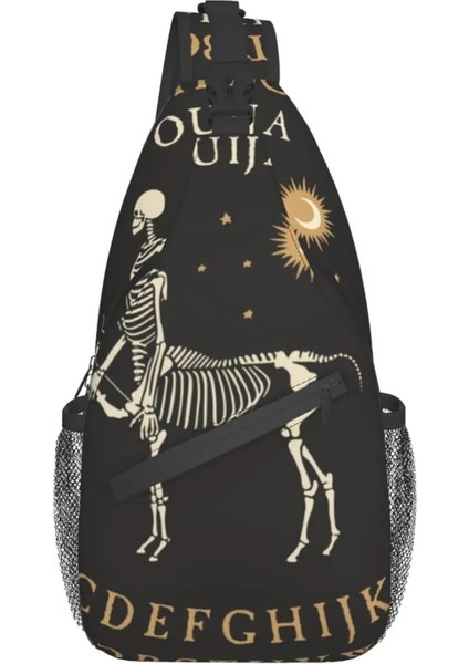 Stil 7 39X19X9CM Erkek Moda Spor Çantaları Anti-Hırsızlık Ruh Kurulu Ouija Iskeletler ile Crossbody Omuz Sırt Çantası Çok Amaçlı Sling Sırt Çantası (Yurt Dışından) fiyatları