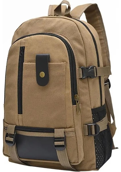 Koyu Haki Çok Fonksiyonlu Seyahat Çantaları Sırt Çantası Anti-Hırsızlık Tasarım Omuz Çantası Kadın Çanta Spor Çanta Crossbody Çanta Kanvas Sırt Çantası (Yurt Dışından) indirimleri