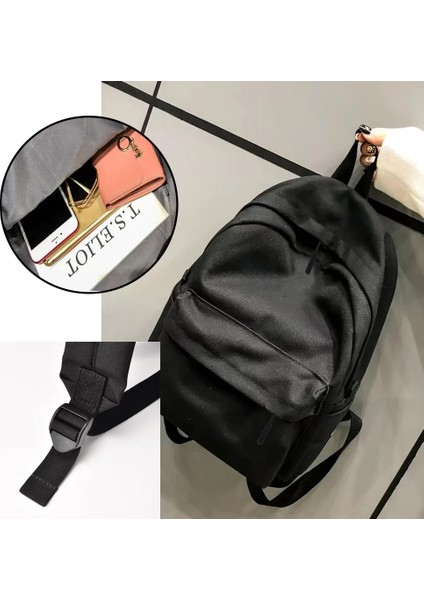 5PHRASE038 2023 Kadın Okul Sırt Çantası Siyah Kanvas Sırt Çantası Kadın Anti Hırsızlık Sırt Çantası Rahat Bayan Seyahat Sırt Çantaları Cümle Kore Sırt Çantası (Yurt Dışından) modelleri