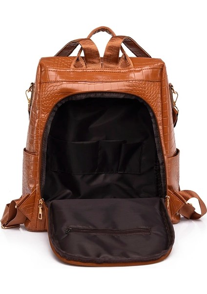 Kahverengi Moda Timsah Kadın Sırt Çantaları Tasarım Omuz Çantası Veya Sırt Çantası Kadın Yumuşak Okul Çantası Kadın Anti-Hırsızlık Sırt Çantası 2022 Dönüştürmek (Yurt Dışından) fiyatları