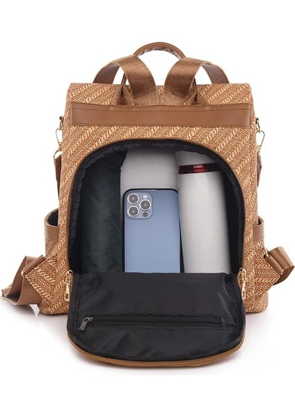 Haki Fengdong Moda Anti-Hırsızlık Sırt Çantası Kadınlar Için Seyahat Omuz Çantası Kadın Rahat Sırt Çantası Ipad Vintage Sırt Çantası Kızlar Için (Yurt Dışından) fiyatları