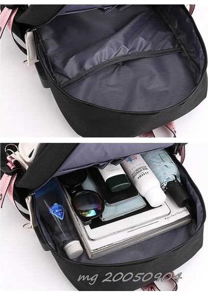 Resim Rengi 17 Inç 46X29X16 cm 17 Inç Barbie Film Öğrenci Okul Sırt Çantası USB Şarj Okul Çantası Genç Kız Erkek Anti-Hırsızlık Çocuk Sırt Çantası (Yurt Dışından) modelleri