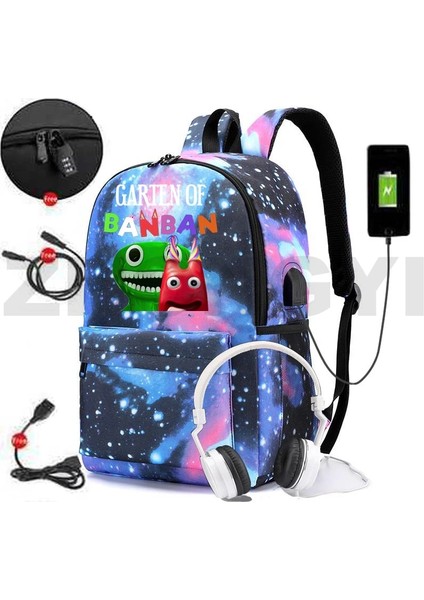 882-BUGD-H3 Banban Of Komik Oyun Garten 2 USB Şarj Anti Hırsızlık Sırt Çantaları Erkekler Açık Spor Seyahat Okul Çantaları Büyük Kapasiteli Iş Çantası (Yurt Dışından) fiyatları