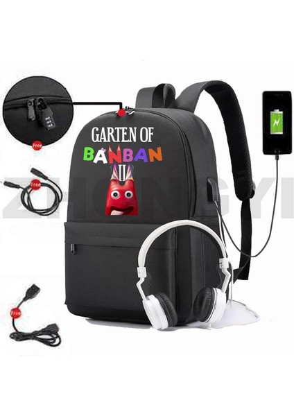 882-BUGD-H3 Banban Of Komik Oyun Garten 2 USB Şarj Anti Hırsızlık Sırt Çantaları Erkekler Açık Spor Seyahat Okul Çantaları Büyük Kapasiteli Iş Çantası (Yurt Dışından) fırsatları